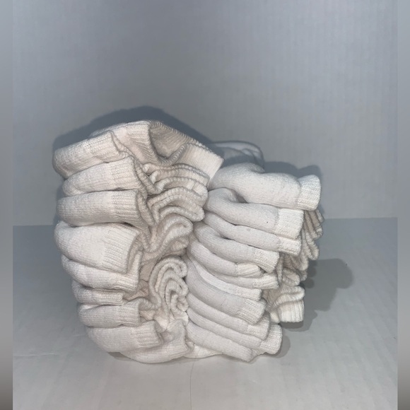 Gildan Men's Stretch Cotton No Show white Socks Shoe Size 6-12 12 pairs - Picture 4 of 5